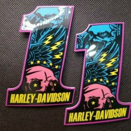 #1 Eagle black\pink\blue tank emblems for Harley #1 Eagle black\pink\blue tank emblems for Harley