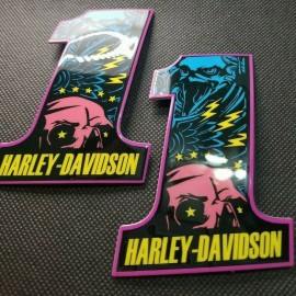 #1 Eagle black\pink\blue tank emblems for Harley #1 Eagle black\pink\blue tank emblems for Harley