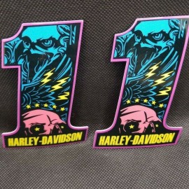 #1 Eagle black\pink\blue tank emblems for Harley #1 Eagle black\pink\blue tank emblems for Harley