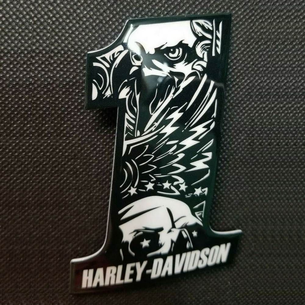 #1 Eagle black\white tank emblems for Harley #1 Eagle black\white tank emblems for Harley