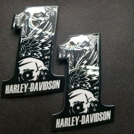 #1 Eagle black\white tank emblems for Harley #1 Eagle black\white tank emblems for Harley