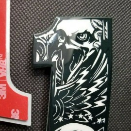 #1 Eagle black\white tank emblems for Harley #1 Eagle black\white tank emblems for Harley