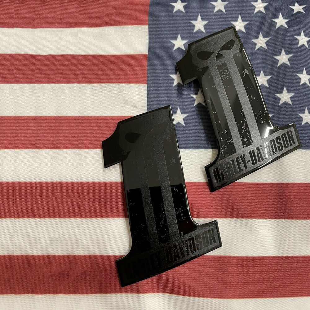 #1 Punisher black\black tank emblems for Harley #1 Punisher black\black tank emblems for Harley