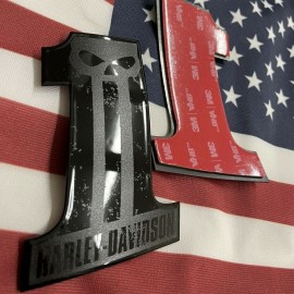 #1 Punisher black\black tank emblems for Harley #1 Punisher black\black tank emblems for Harley