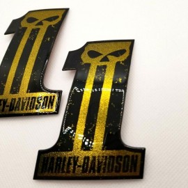 #1 Punisher black\gold tank emblems for Harley #1 Punisher black\gold tank emblems for Harley