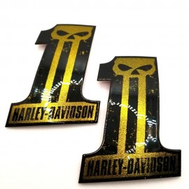 #1 Punisher black\gold tank emblems for Harley #1 Punisher black\gold tank emblems for Harley