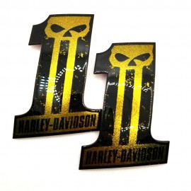 #1 Punisher black\gold tank emblems for Harley #1 Punisher black\gold tank emblems for Harley