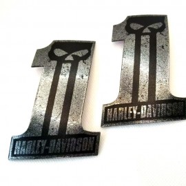 #1 Punisher black\silver tank emblems for Harley #1 Punisher black\silver tank emblems for Harley