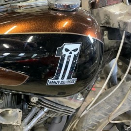 #1 Punisher black\white tank emblems for Harley #1 Punisher black\white tank emblems for Harley