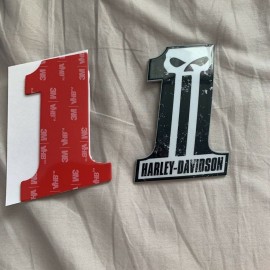 #1 Punisher black\white tank emblems for Harley #1 Punisher black\white tank emblems for Harley