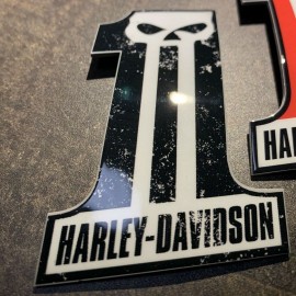 #1 Punisher black\white tank emblems for Harley #1 Punisher black\white tank emblems for Harley
