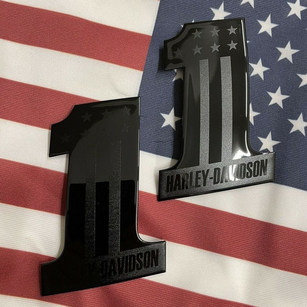 #1 Stars&Stripes black\black tank emblems for Harley #1 Stars&Stripes black\black tank emblems for Harley