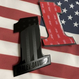 #1 Stars&Stripes black\black tank emblems for Harley #1 Stars&Stripes black\black tank emblems for Harley