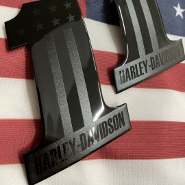 #1 Stars&Stripes black\black tank emblems for Harley #1 Stars&Stripes black\black tank emblems for Harley
