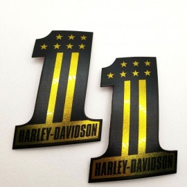 #1 Stars&Stripes black\gold tank emblems for Harley #1 Stars&Stripes black\gold tank emblems for Harley