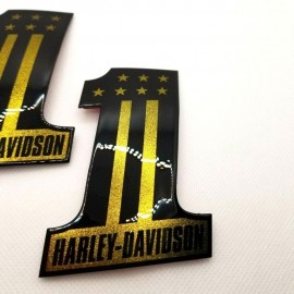 #1 Stars&Stripes black\gold tank emblems for Harley #1 Stars&Stripes black\gold tank emblems for Harley
