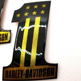 #1 Stars&Stripes black\gold tank emblems for Harley #1 Stars&Stripes black\gold tank emblems for Harley