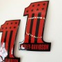#1 Stars&Stripes black\red tank emblems for Harley