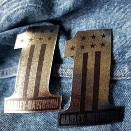 #1 Stars&Stripes black\silver tank emblems for Harley #1 Stars&Stripes black\silver tank emblems for Harley