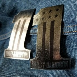 #1 Stars&Stripes black\silver tank emblems for Harley #1 Stars&Stripes black\silver tank emblems for Harley