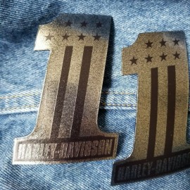 #1 Stars&Stripes black\silver tank emblems for Harley #1 Stars&Stripes black\silver tank emblems for Harley