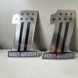 #1 Stars&Stripes black\silver tank emblems for Harley #1 Stars&Stripes black\silver tank emblems for Harley