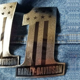 #1 Stars&Stripes black\silver tank emblems for Harley #1 Stars&Stripes black\silver tank emblems for Harley