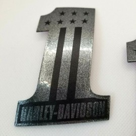 #1 Stars&Stripes black\silver tank emblems for Harley #1 Stars&Stripes black\silver tank emblems for Harley