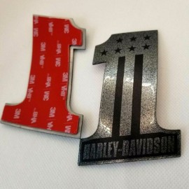 #1 Stars&Stripes black\silver tank emblems for Harley #1 Stars&Stripes black\silver tank emblems for Harley