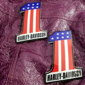 #1 Stars&Stripes color tank emblems for Harley
