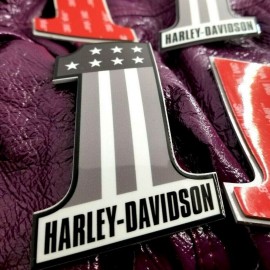#1 Stars&Stripes grey tank emblems for Harley #1 Stars&Stripes grey tank emblems for Harley