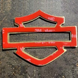 Black carbon with gold front outline tank emblems for Harley Black carbon with gold front outline tank emblems for Harley