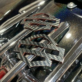 Black carbon with red edges tank emblems for Harley Black carbon with red edges tank emblems for Harley