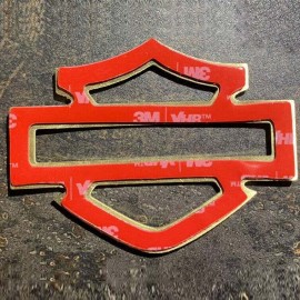 Black carbon with white front outline tank emblems for Harley Black carbon with white front outline tank emblems for Harley