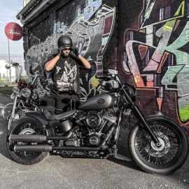 Black tank emblems for Harley