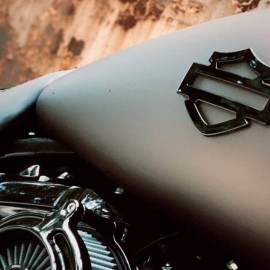 Black tank emblems for Harley