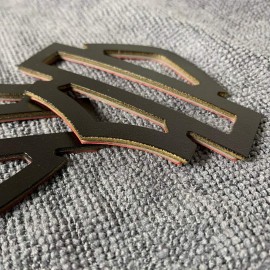 Black with gold edges tank emblems for Harley Black with gold edges tank emblems for Harley