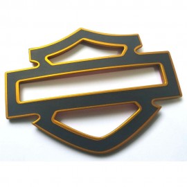 Black with gold front outline tank emblems for Harley Black with gold front outline tank emblems for Harley