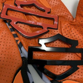 Black with orange edges tank emblems for Harley Black with orange edges tank emblems for Harley