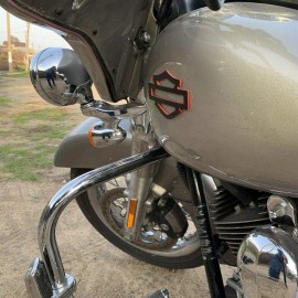 Black with red edges tank emblems for Harley