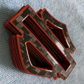 Black carbon with red edges tank emblems for Harley Black carbon with red edges tank emblems for Harley