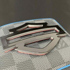 Black with silver edges tank emblems for Harley