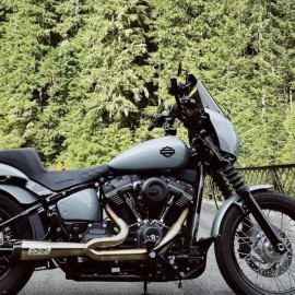 Black with silver edges tank emblems for Harley