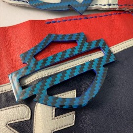 Blue carbon with blue edges tank emblems for Harley Blue carbon with blue edges tank emblems for Harley