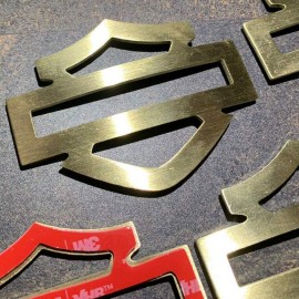 Brass tank emblems for Harley