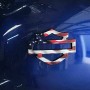Color USA flag tank emblems for Harley