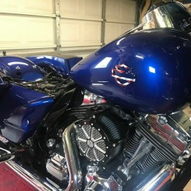 Color USA flag tank emblems for Harley