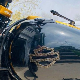 Gold carbon tank emblems for Harley Gold carbon tank emblems for Harley