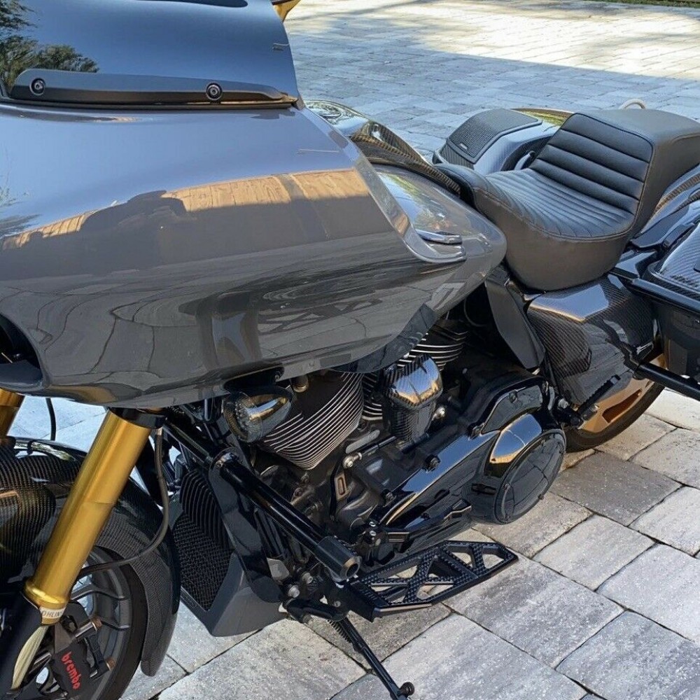 M8 carbon fiber horn cover carbon bracket for Harley