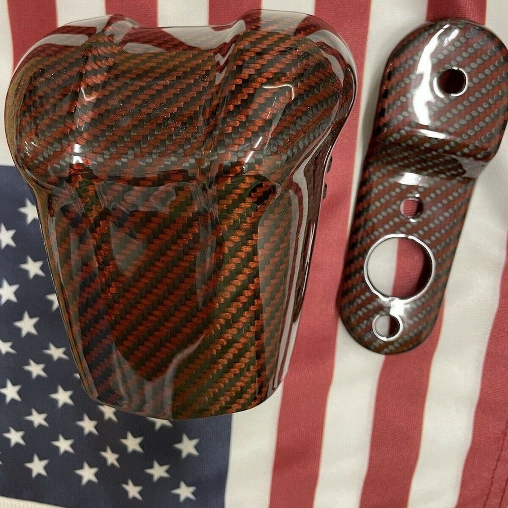 M8 carbon fiber horn cover carbon bracket for Harley